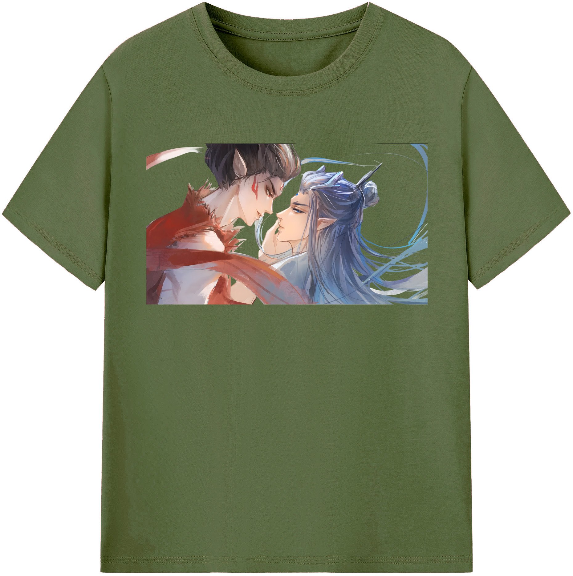 （画像用） Ne Zha 2 ナタ 魔童の大暴れ 綿100％半袖Tシャツ（フロントプリント）